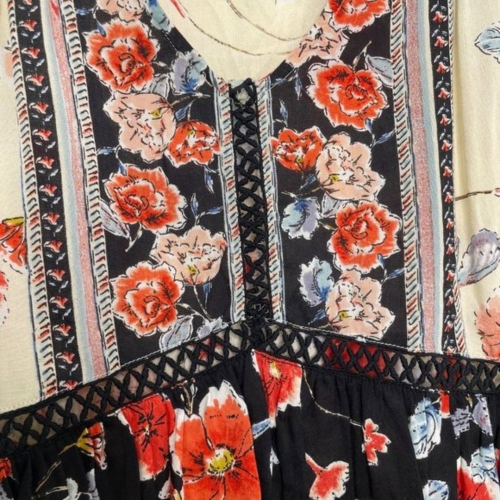 Patrons of Peace Women's Size M Floral Casual Pullover Sleeveless V-Neck Blouse - Picture 15 of 15